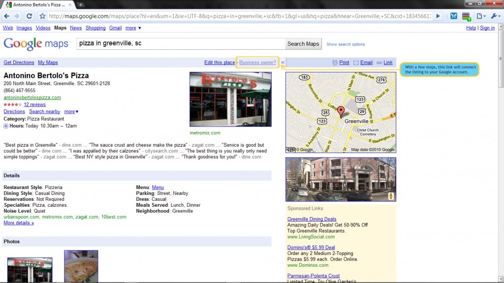 2 -places claiming click business owner