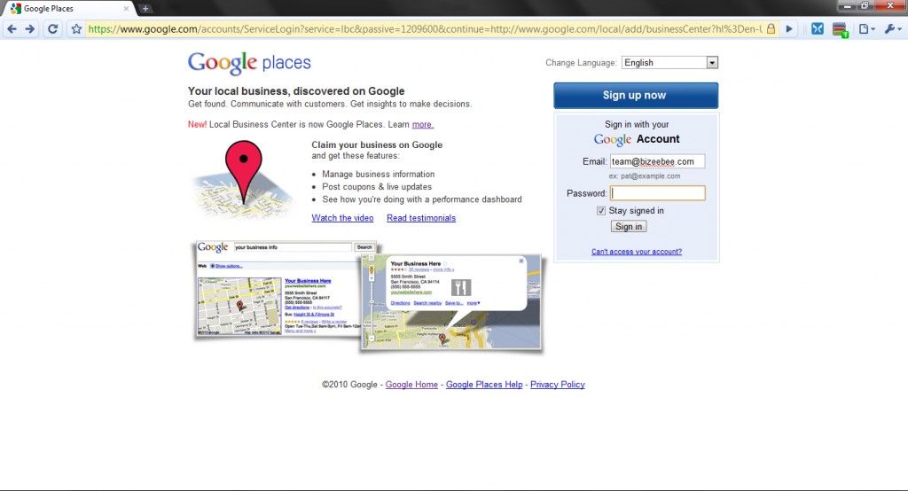 Places- login